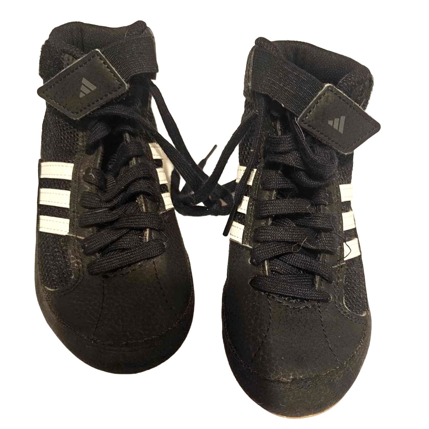NICE Adidas Kids Black Wrestling Shoes Size 11K Durable Synthetic Mesh Upper Comfortable Grip Sole