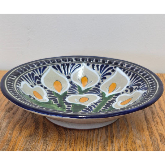 Talavera Pottery Floral Bowl 8"