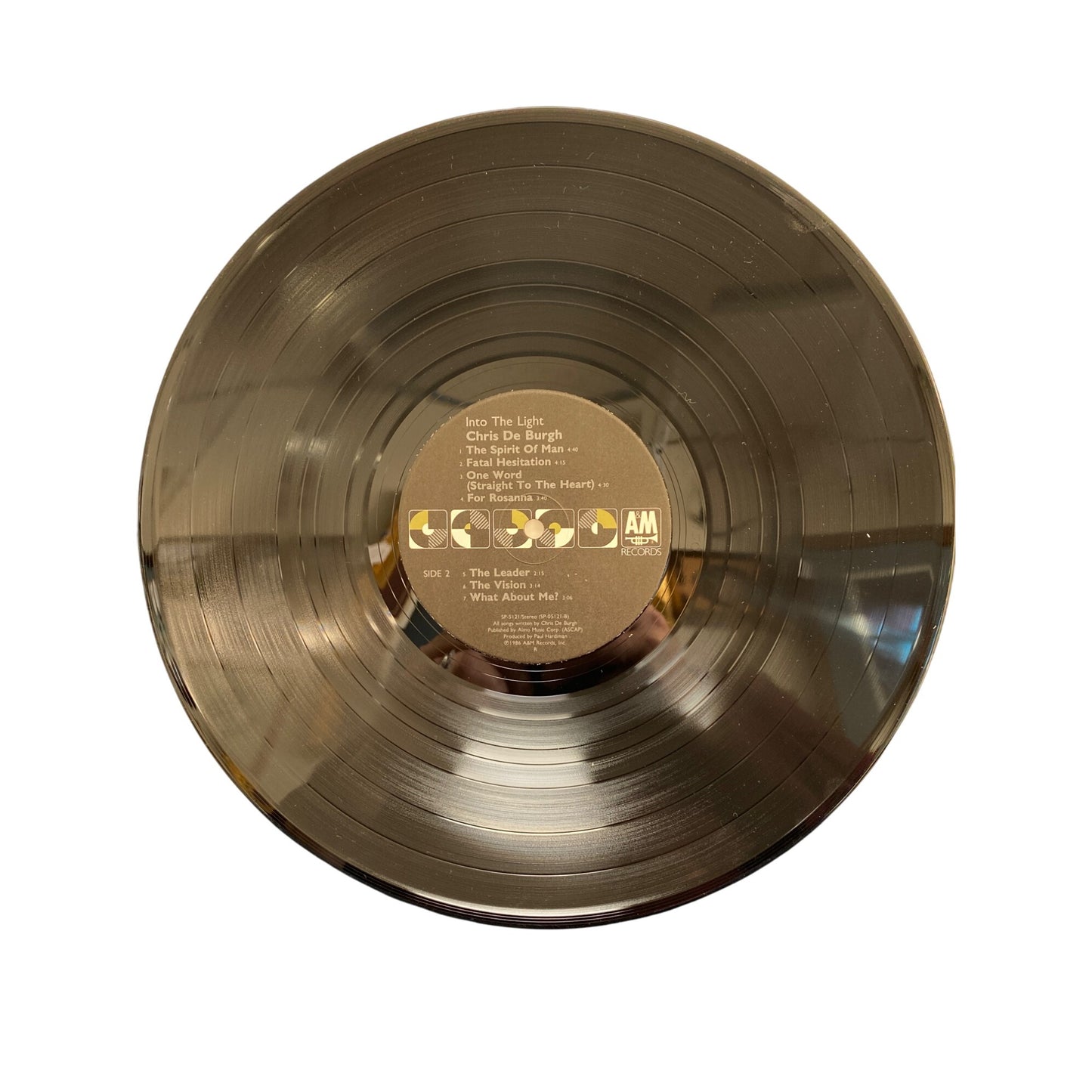 Chris De Burgh "Into The Light" Vinyl Record LP Album 1986 A&M Records