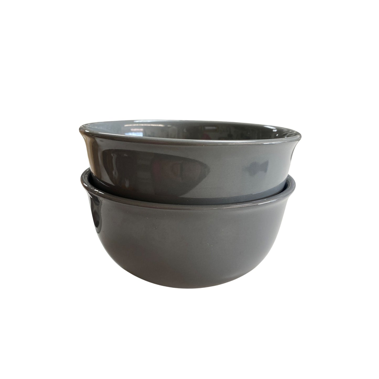 Royal Norfolk Set Of 2 Gray Ceramic Bowls