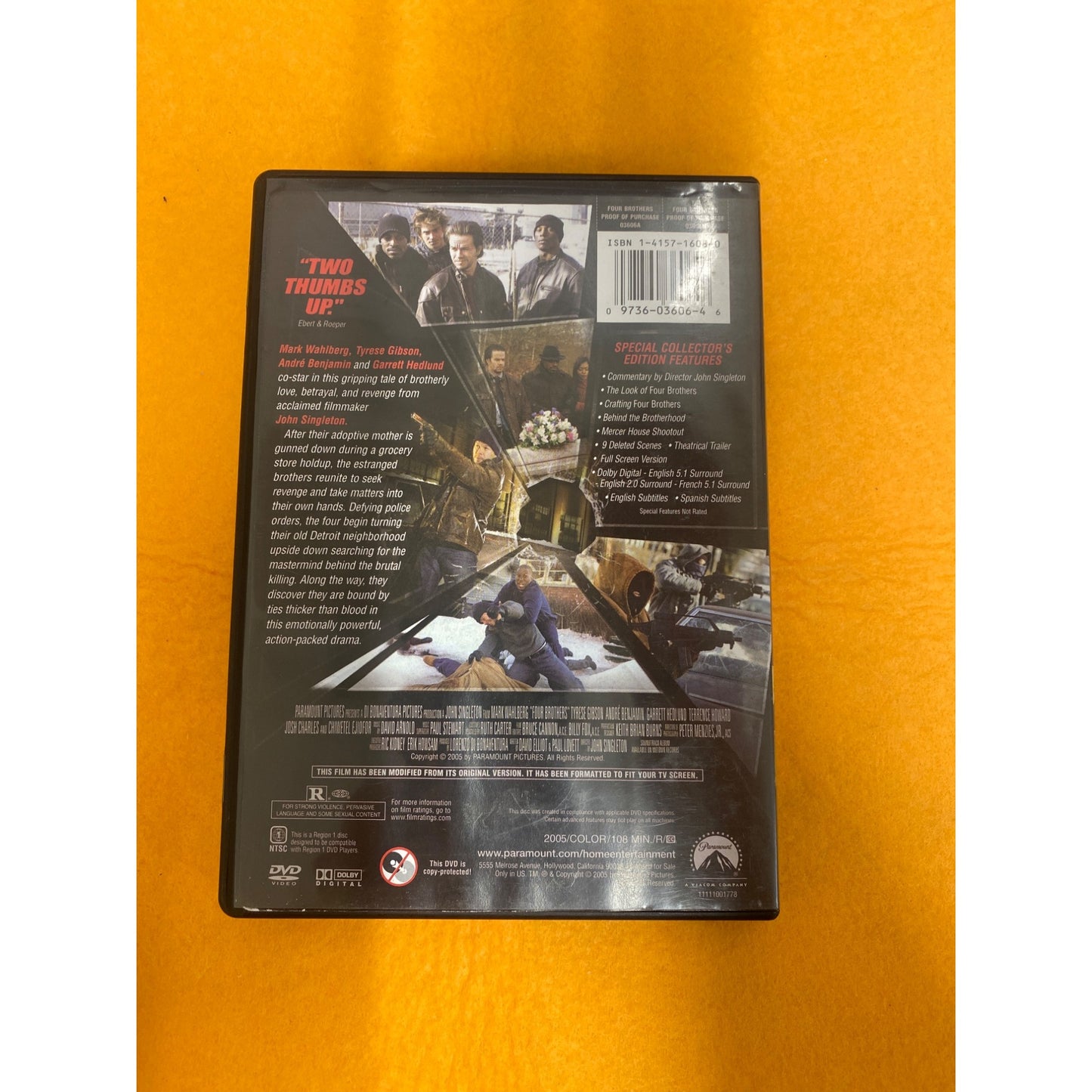 Special Collectors Edition Full-Screen "Four Brothers" DVD