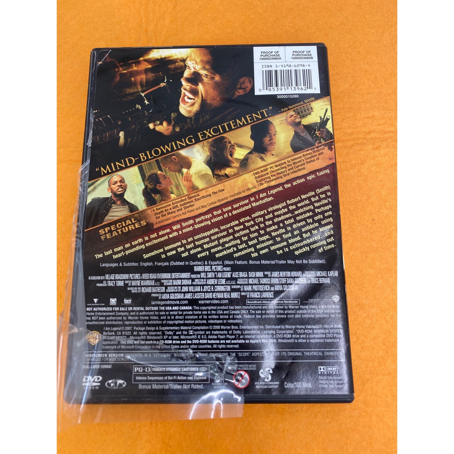 "I Am Legend" Widescreen DVD Starring Will Smith