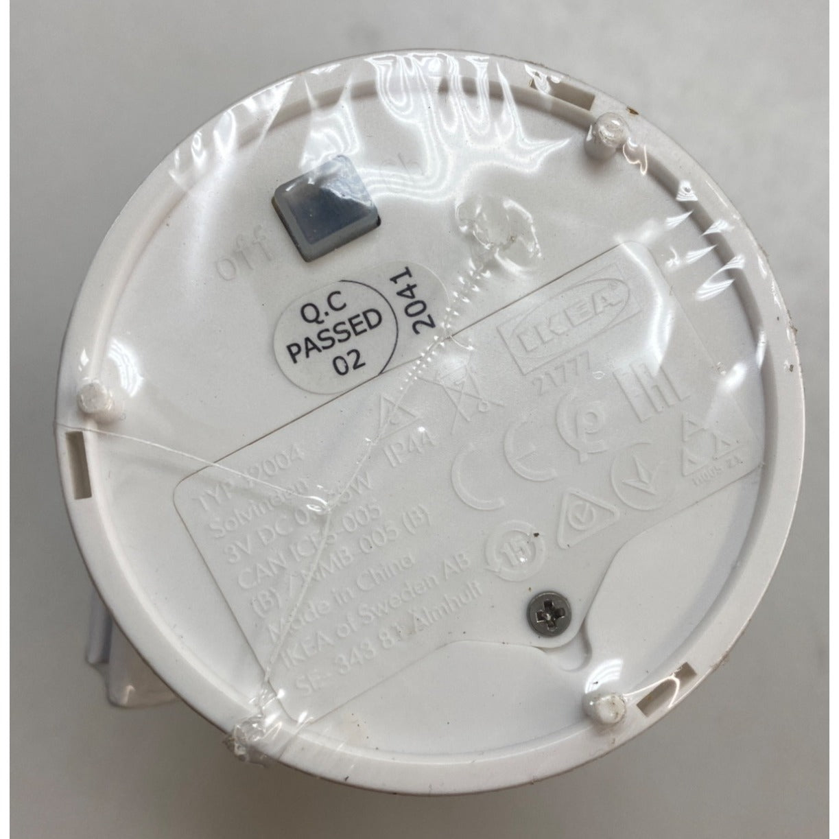 Ikea SOLVINDEN LED Light, Battery Operated, Outdoor/Indoor White 5 3/4", NEW