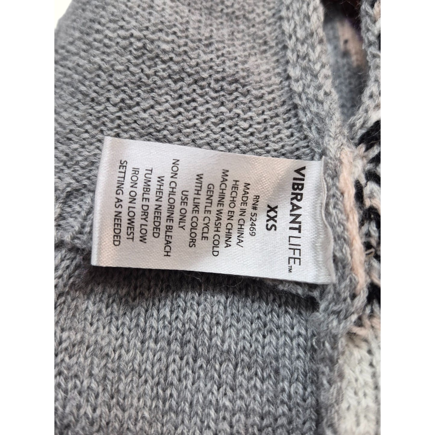 Gray Unicorn Dog Sweater With Sequins XXS Vibrant Life Knitwear Machine Washable