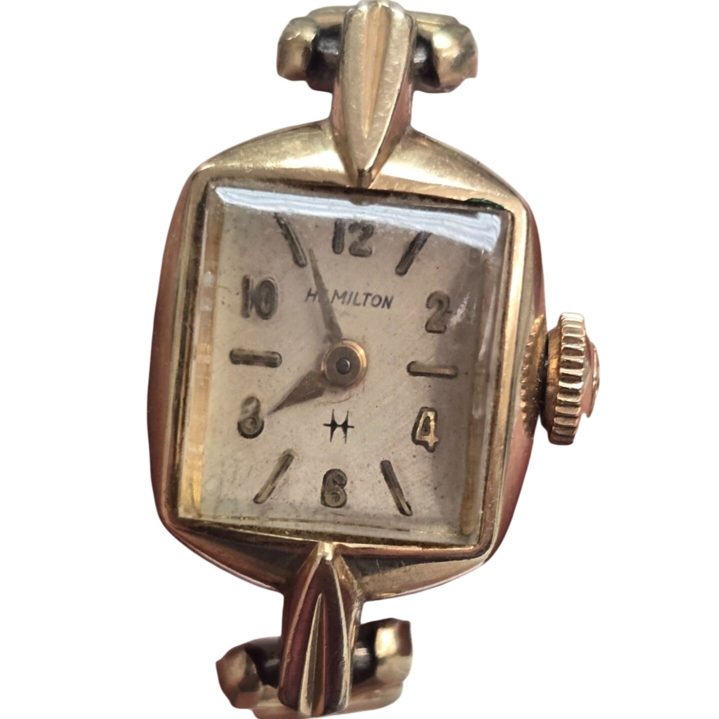 Vintage Hamilton Ladies Wristwatch 10K R.G.P. Bezel & Stainless Steel Back