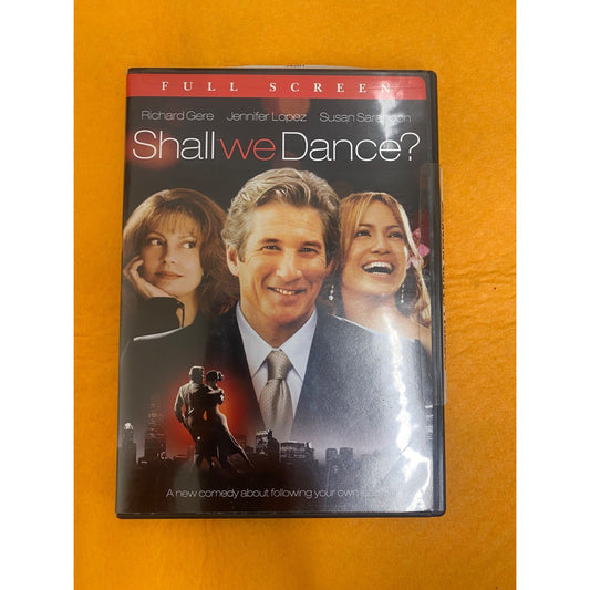 "Shall We Dance?" DVD Jennifer Lopez Richard Gere Susan Sarandon Romantic Comedy Movie Full Screen Edition