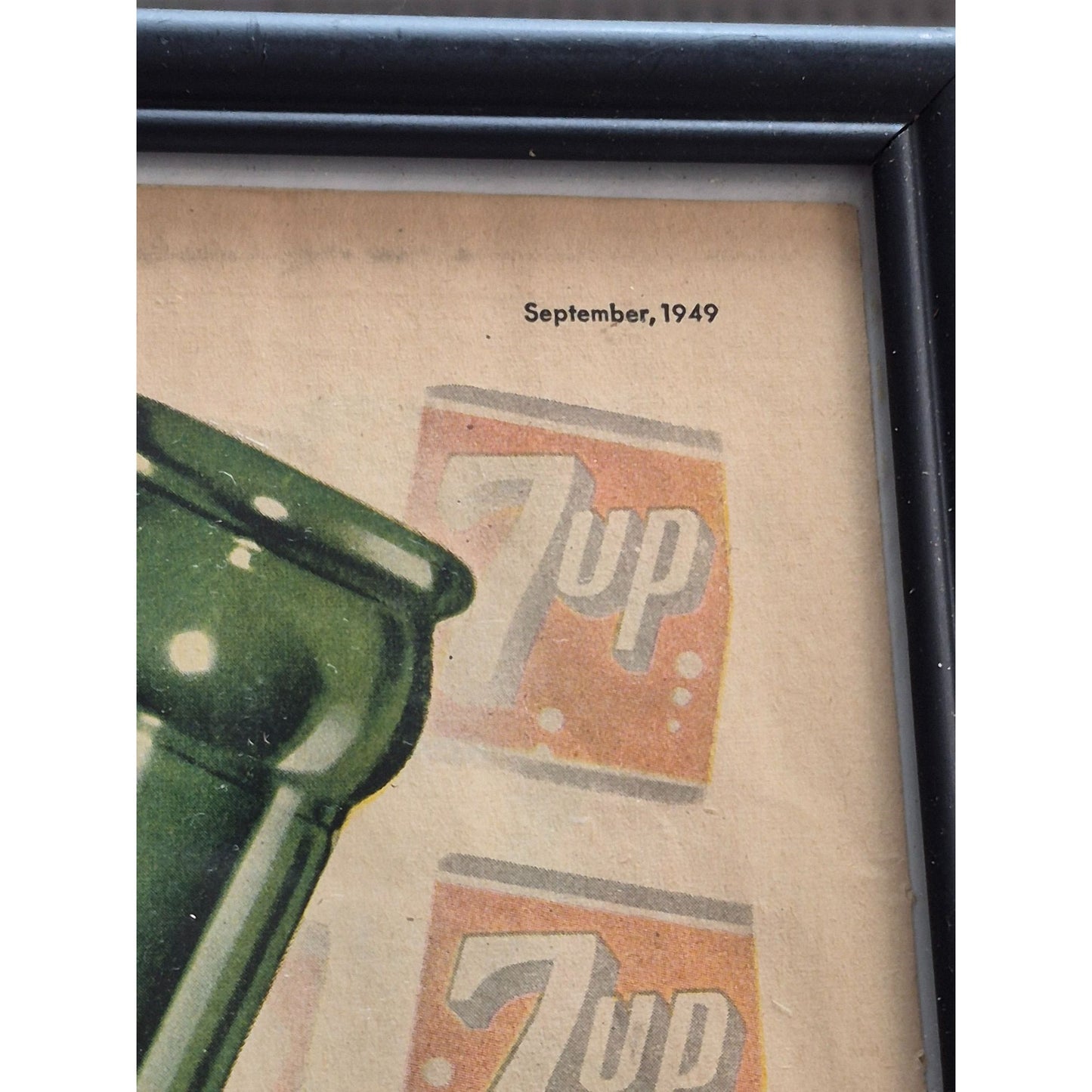 Vintage 1949 7Up Ad Framed Advertisement