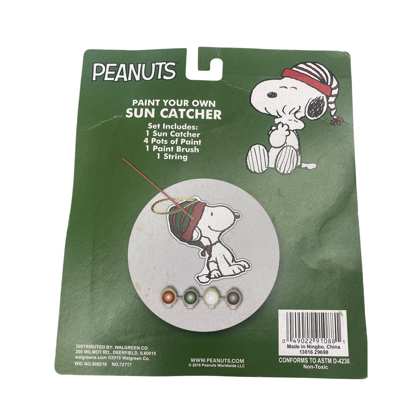 Peanuts Paint Your Own Sun Catcher Kit Ages 3+ With Paints & Brush