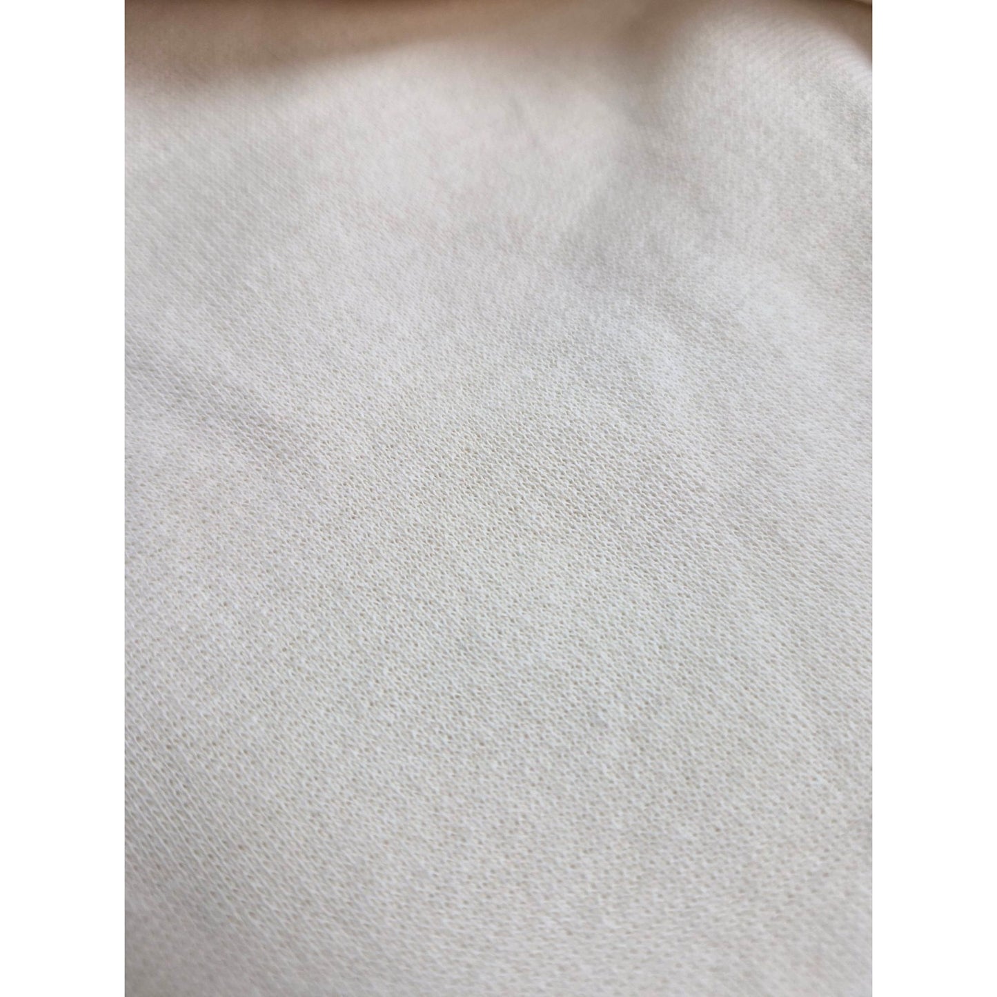 Cream Tee Shirt Knit Fabric 64" W X 41.5" L With Additional Piece 36" X 16" Soft Stretch Material