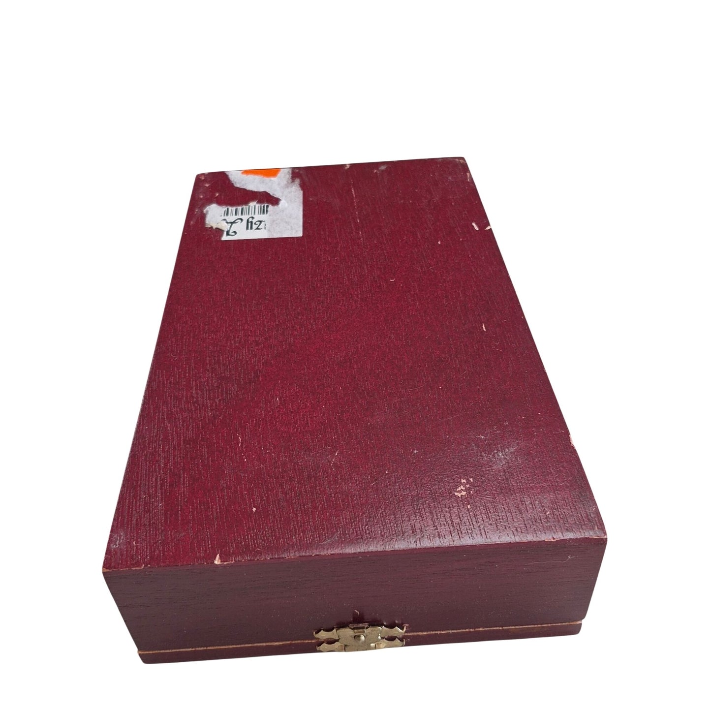 Deadwood Tobacco Crazy Alice Wooden Cigar Box With Gold Latch Closure Decorative Storage