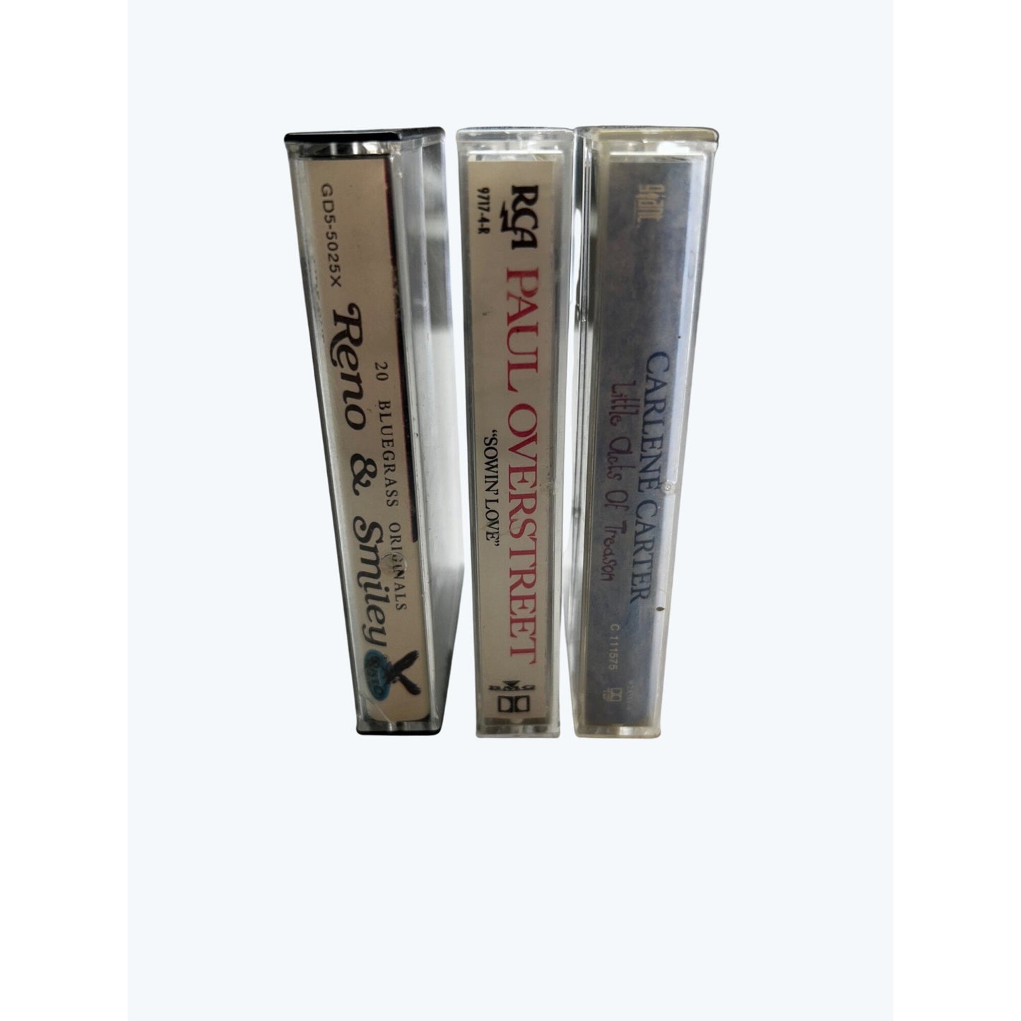 3 Cassette Tapes Reno & Smiley Paul Overstreet Carlene Carter Country & Bluegrass Music