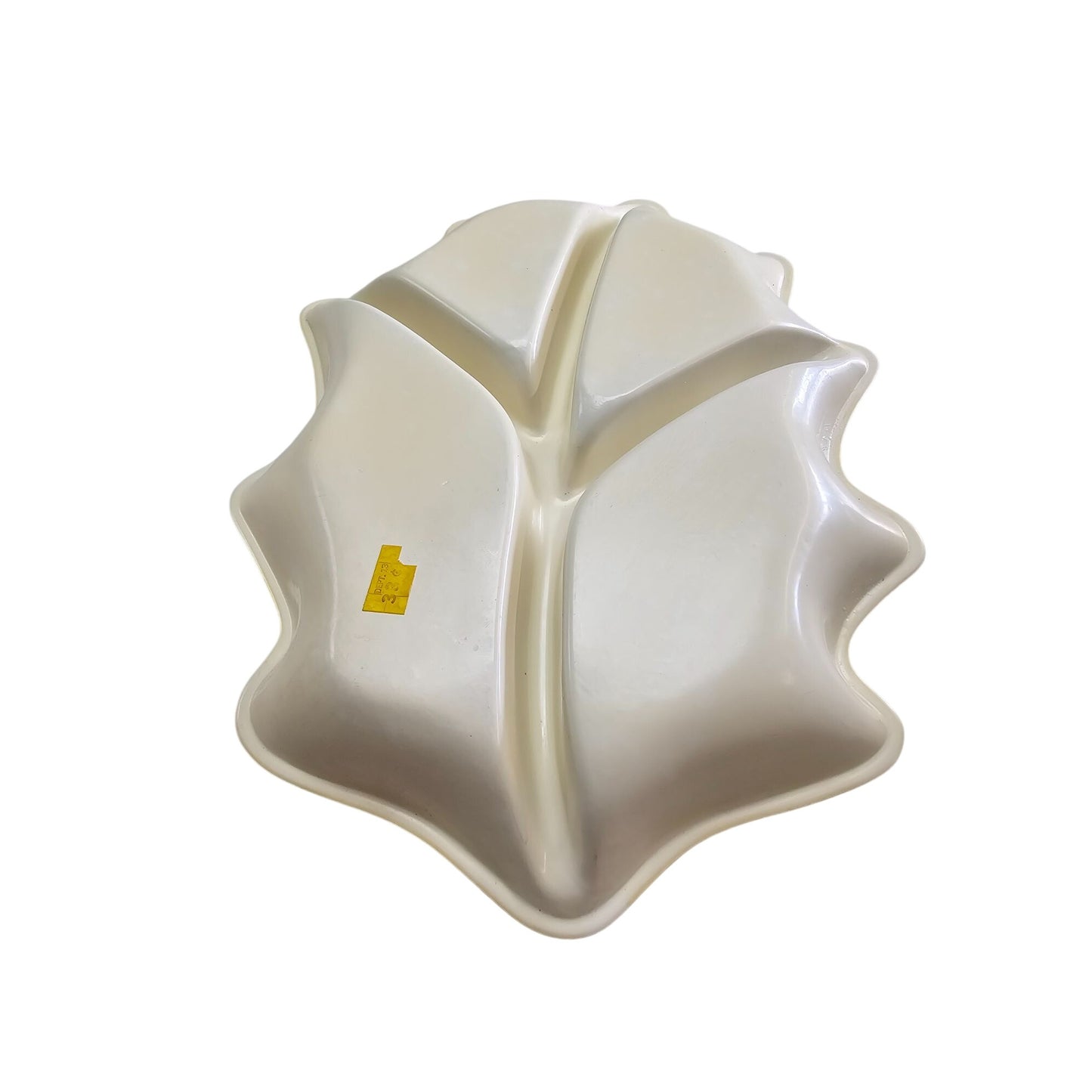 Vintage Plastic Holly Leaf Cookie Tray Candy Serving Platter Christmas Tableware