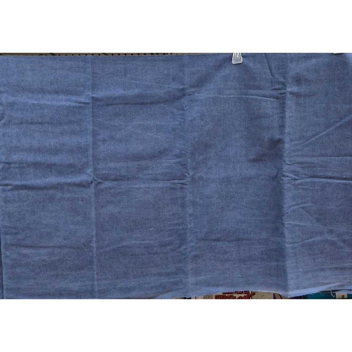 Blue Denim Cotton Blend Fabric Material