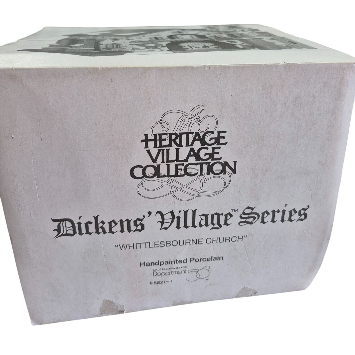 Department 56 Dickens 1994 Village Series "Whittlesbourne Church" Heritage Collection Lighted Building