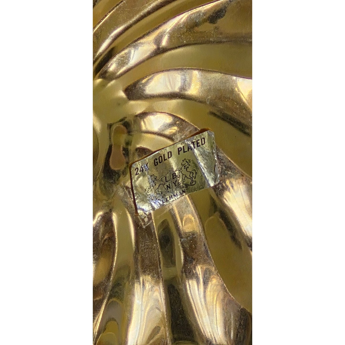 Vintage 24K Gold Plated 2 Tier Tray Lehman Brothers New York