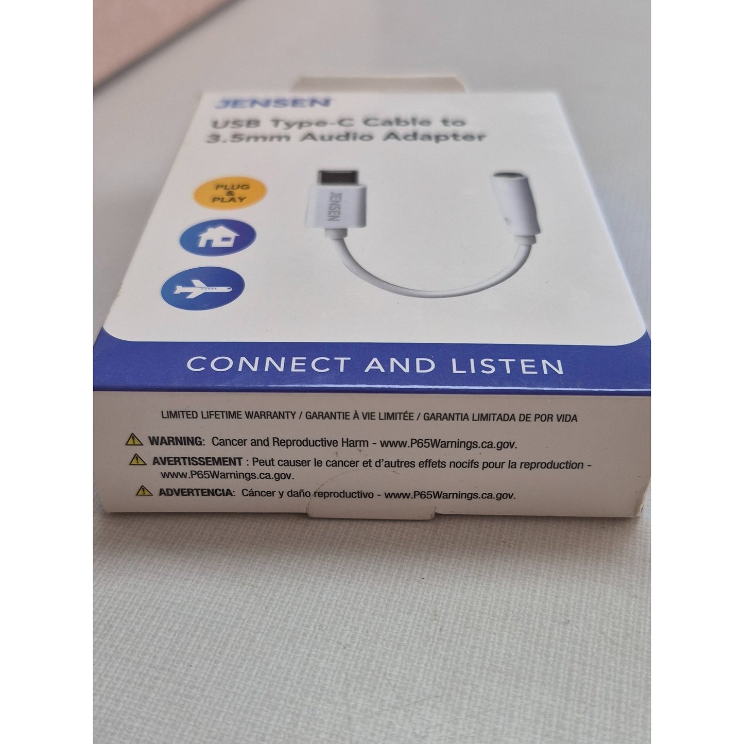 Jensen USB Type-C To 3.5mm Audio Adapter Cable Plug & Play Connector For Devices