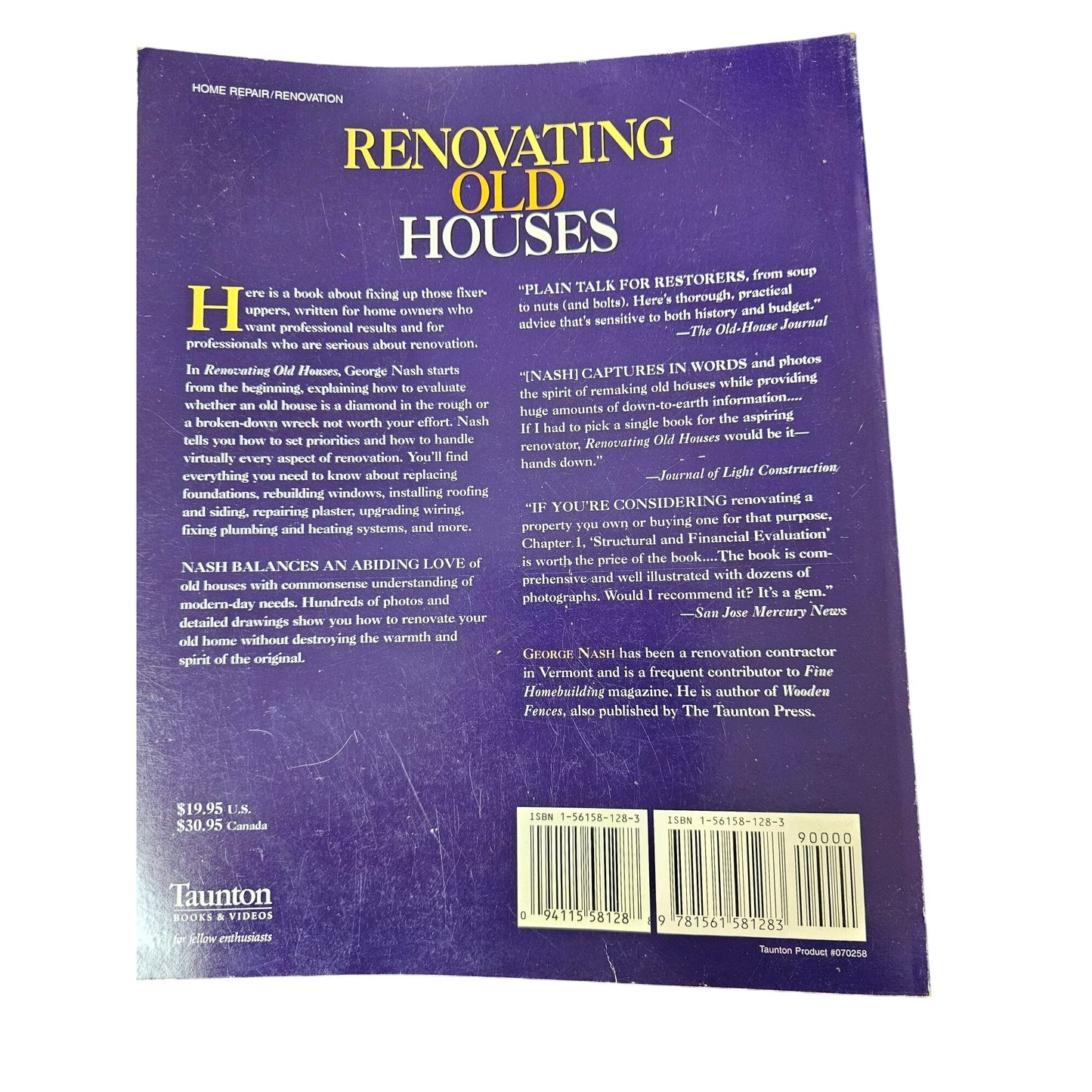 "Renovating Old Houses" By George Nash