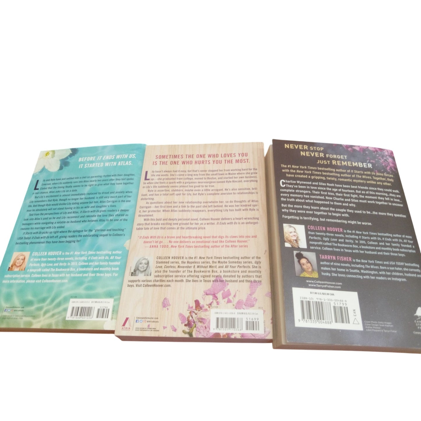 "Colleen Hoover Bestseller Paperback Bundle: It Starts with Us It Ends with Us Never Never"