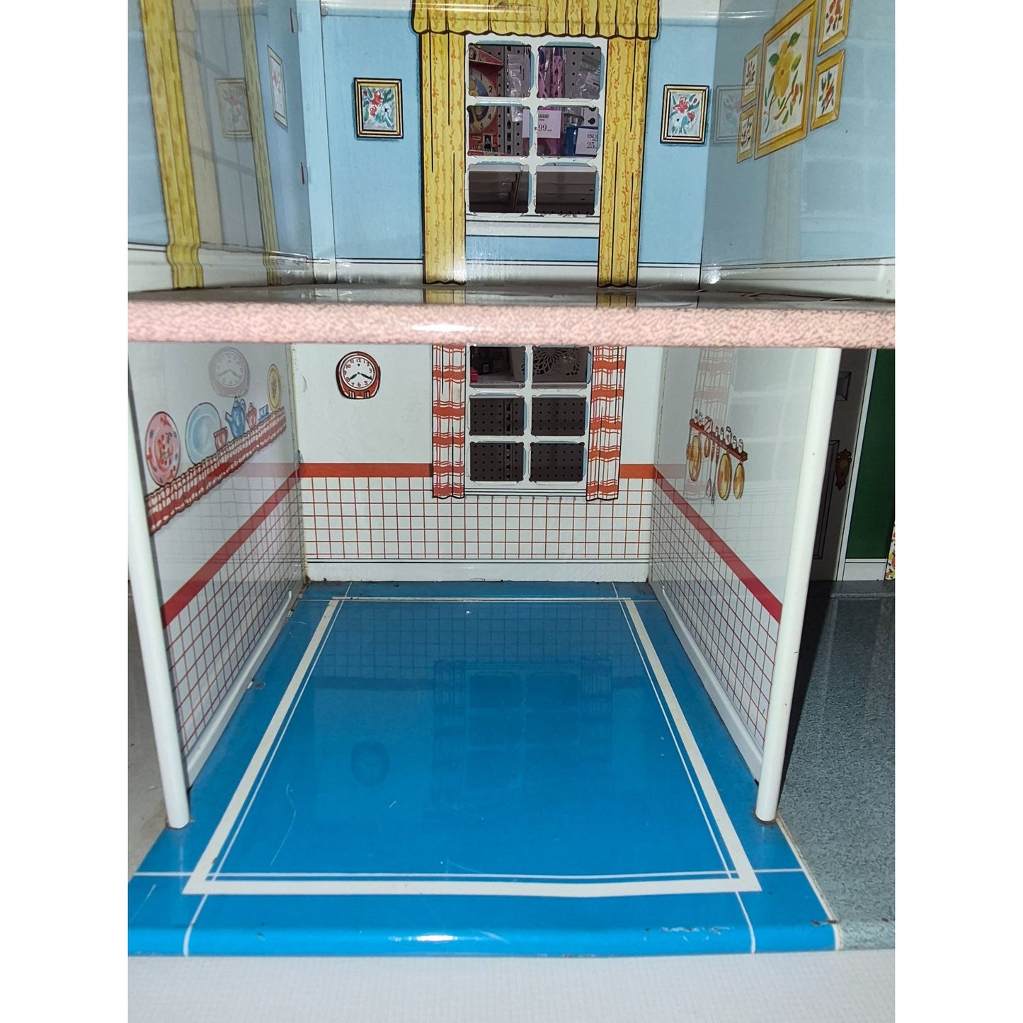 Vintage 1950s Marx Litho Tin Dollhouse