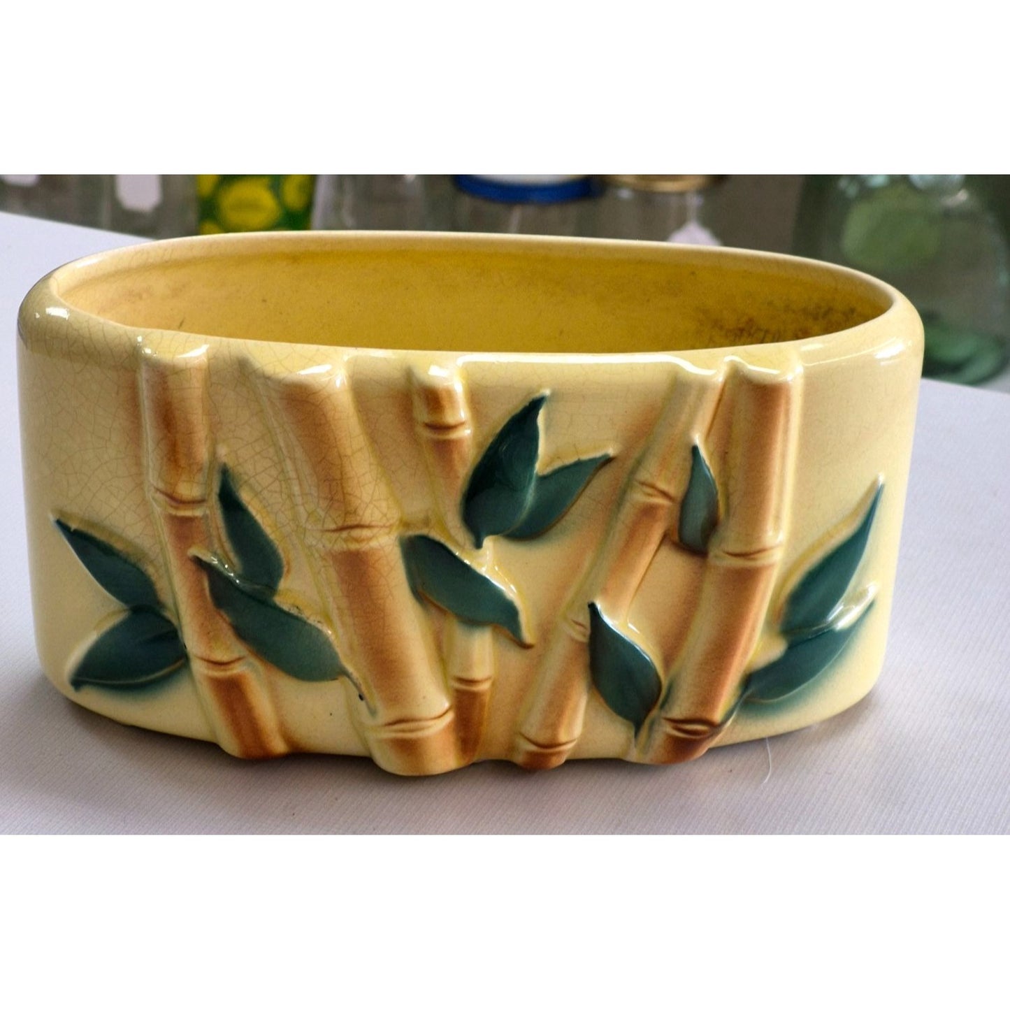 Vintage Royal Copley Bamboo Planter