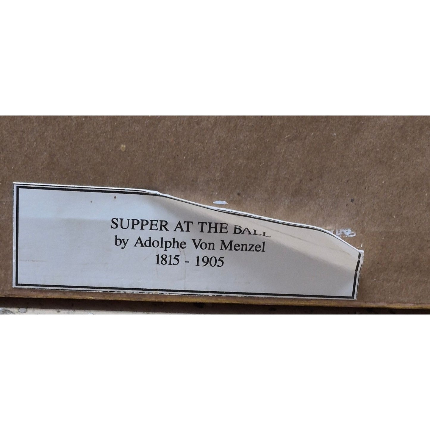 The Dinner at the Ball Supper Framed Print by Adolphe Von Menzel 30 x 34