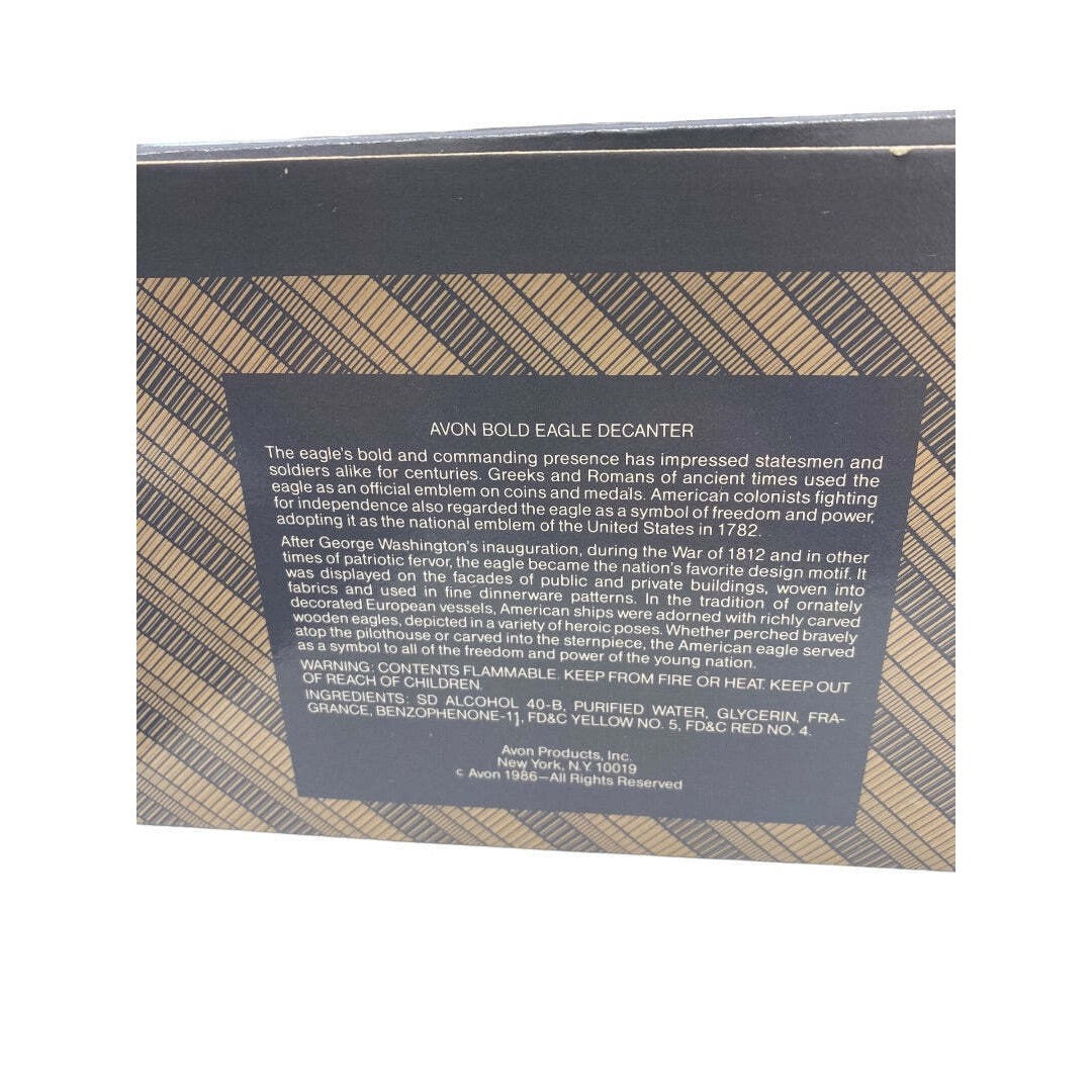 Avon Gift Collection Decorative Gold Eagle Figurine On Polished Base