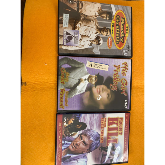 "The Andy Griffith Show" & "His Girl Friday" & "Product To Kill" 3-DVD
