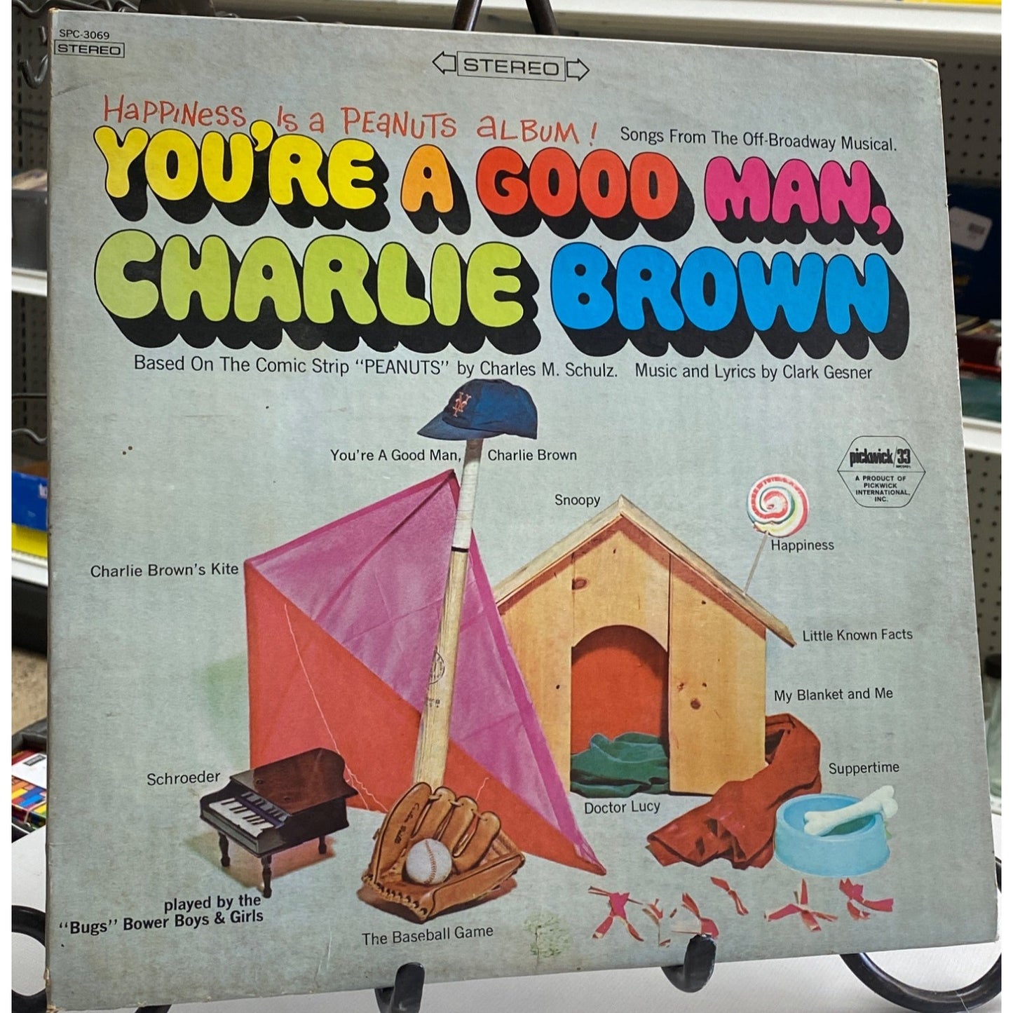Youre A Good Man Charlie Brown LP Vinyl Record Album Pickwick 33 Stereo SPC 3069 Based On Peanuts Comic Strip
