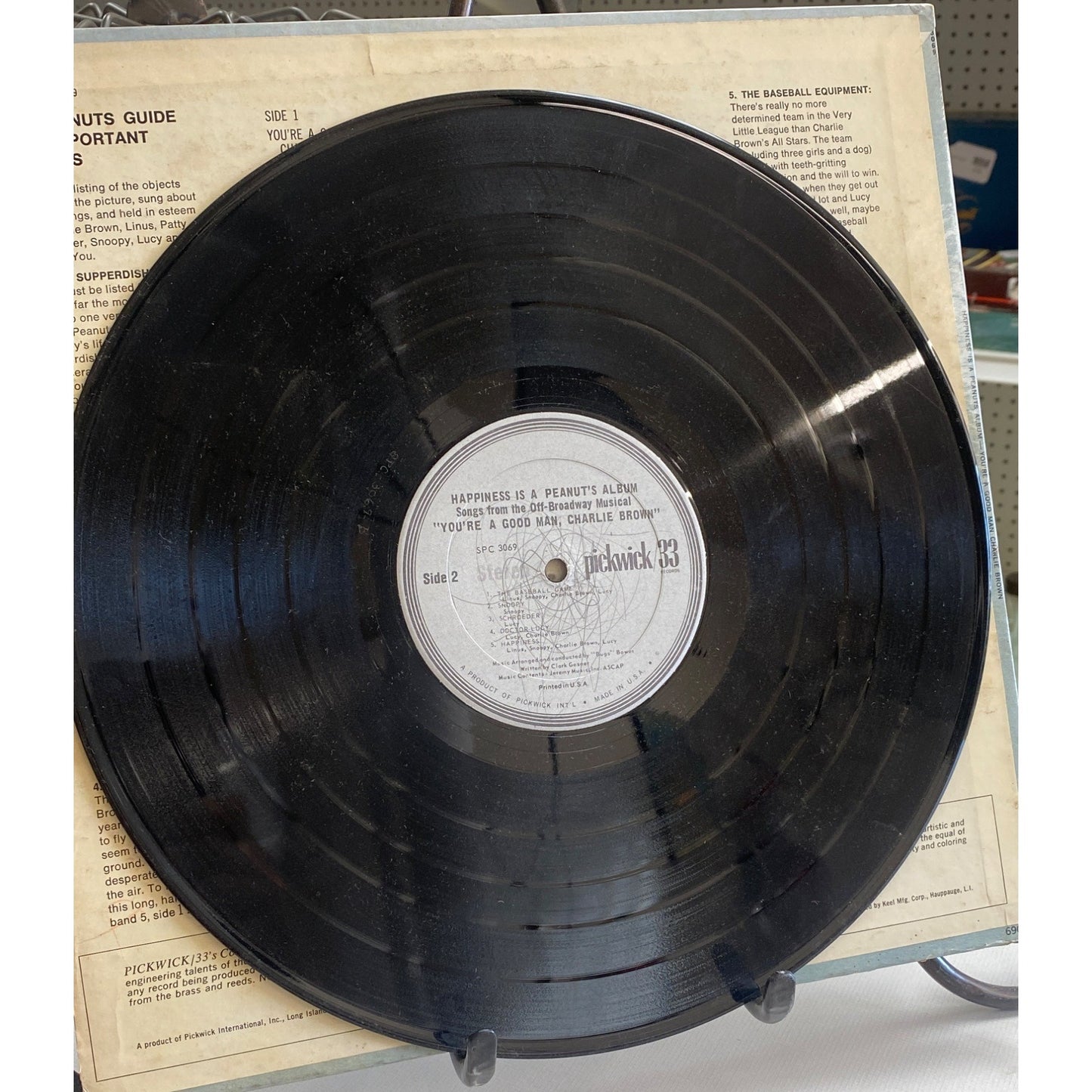 Youre A Good Man Charlie Brown LP Vinyl Record Album Pickwick 33 Stereo SPC 3069 Based On Peanuts Comic Strip