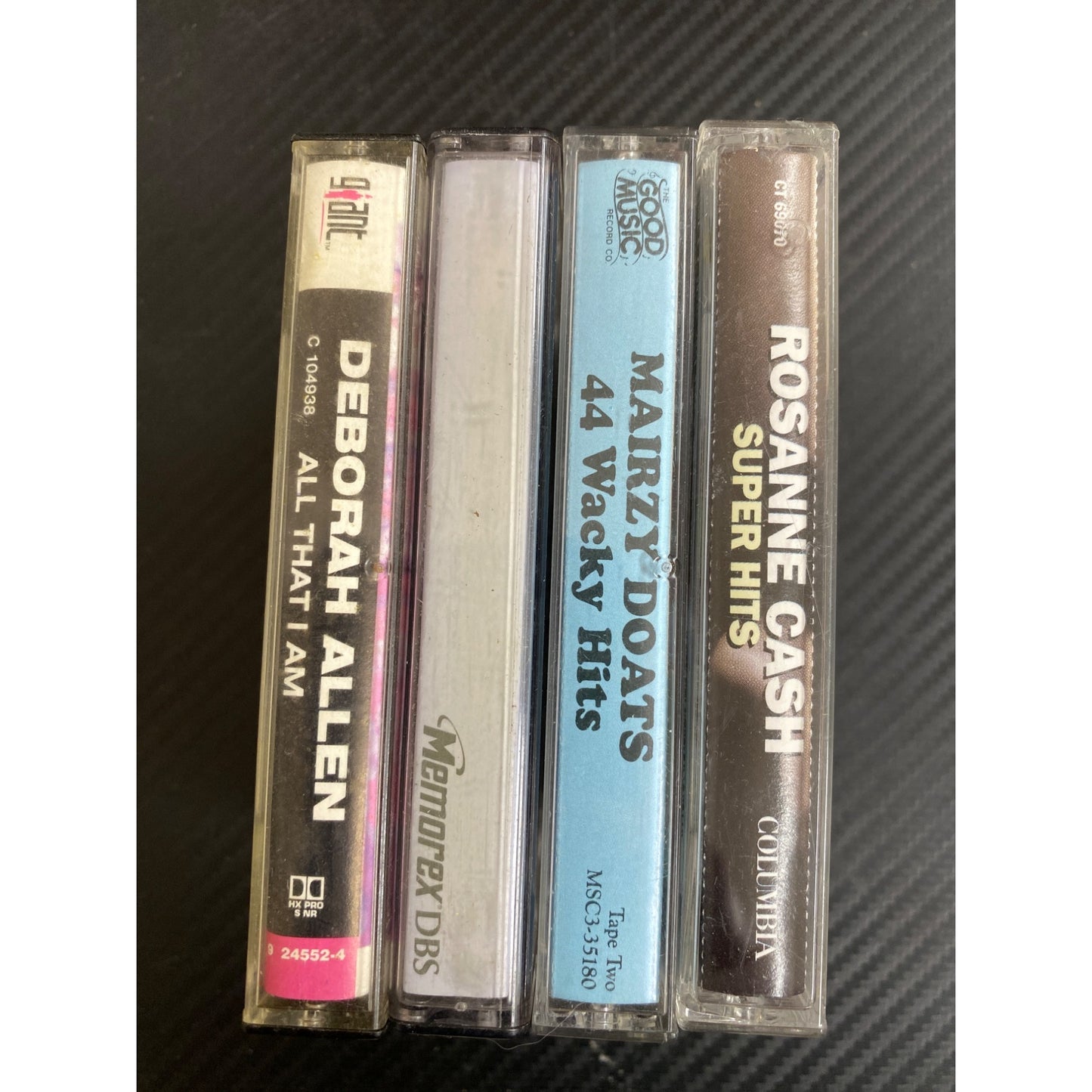 Vintage Cassette Tape Lot Featuring Conway Twitty Mairzy Doats Deborah Allen & Rosanne Cash - 4 Classic Albums