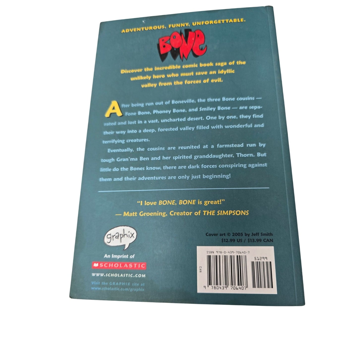 Bone Out From Boneville Graphic Novel By Jeff Smith Scholastic Paperback