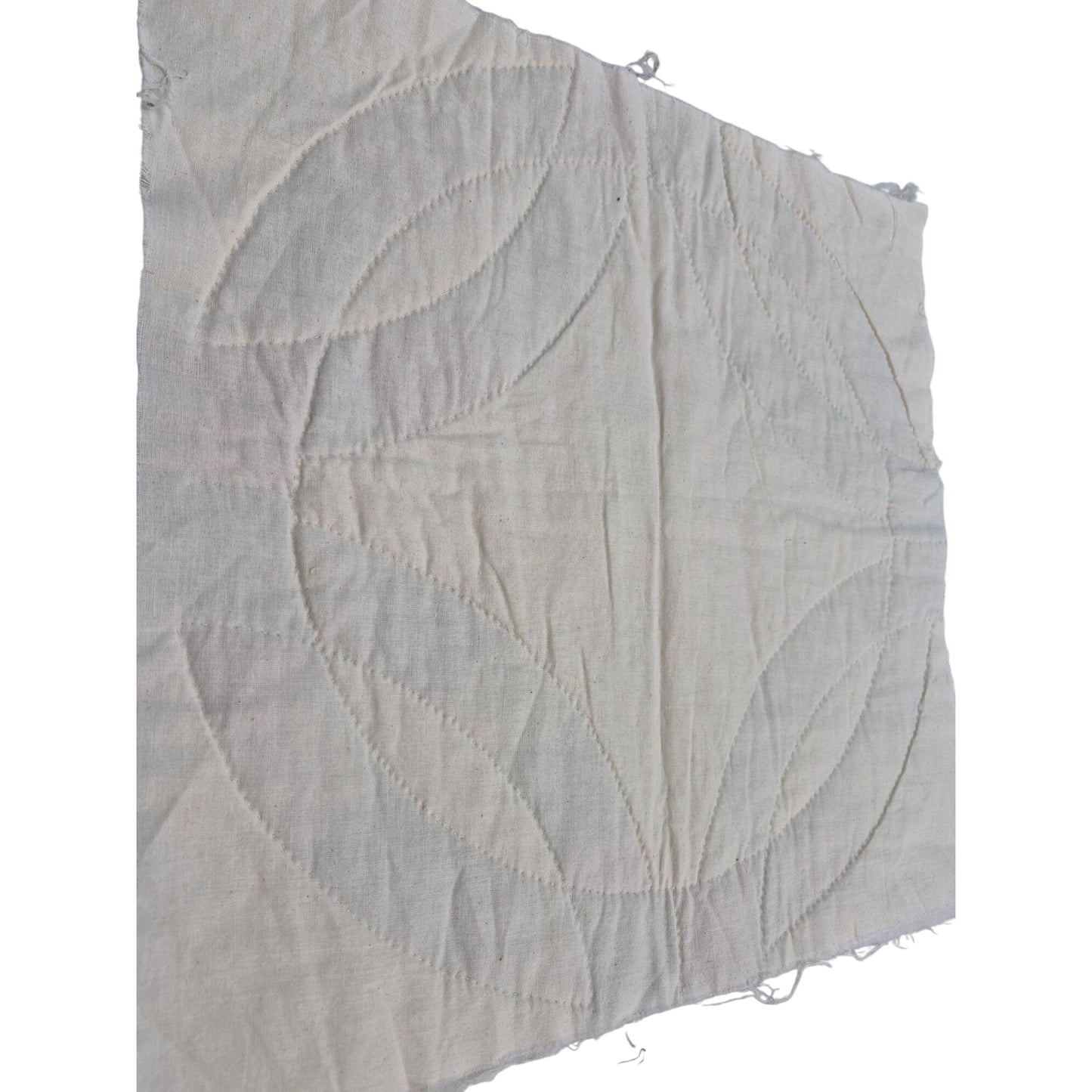 Handmade Quilt Block Double Wedding Ring Pattern Patchwork Pillow Cover 16x16