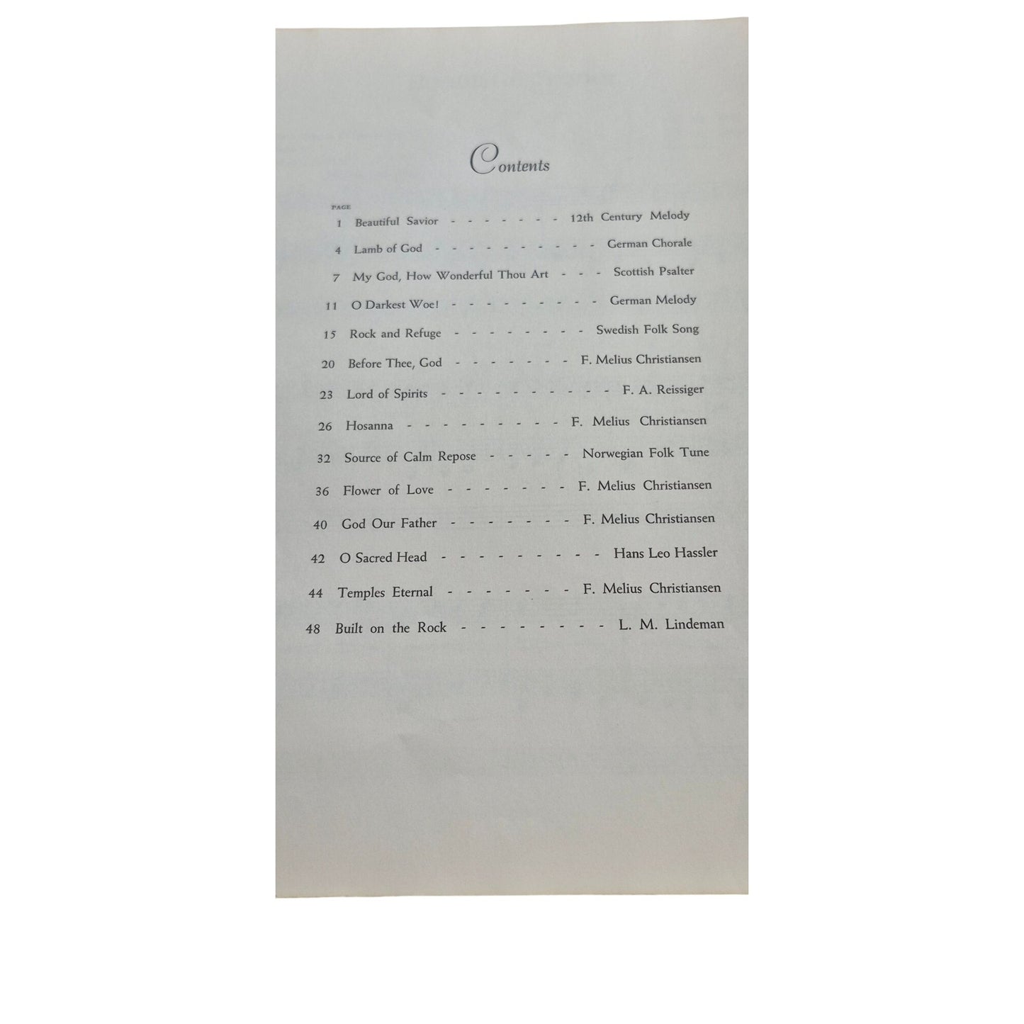 1954 Sheet Music Book Organ Compositions