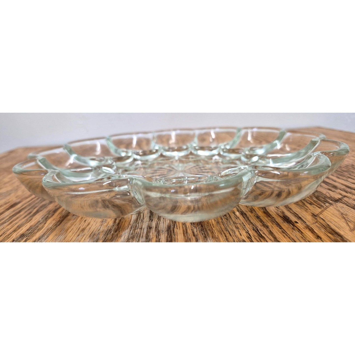 Vintage Glass Deviled Egg Plate