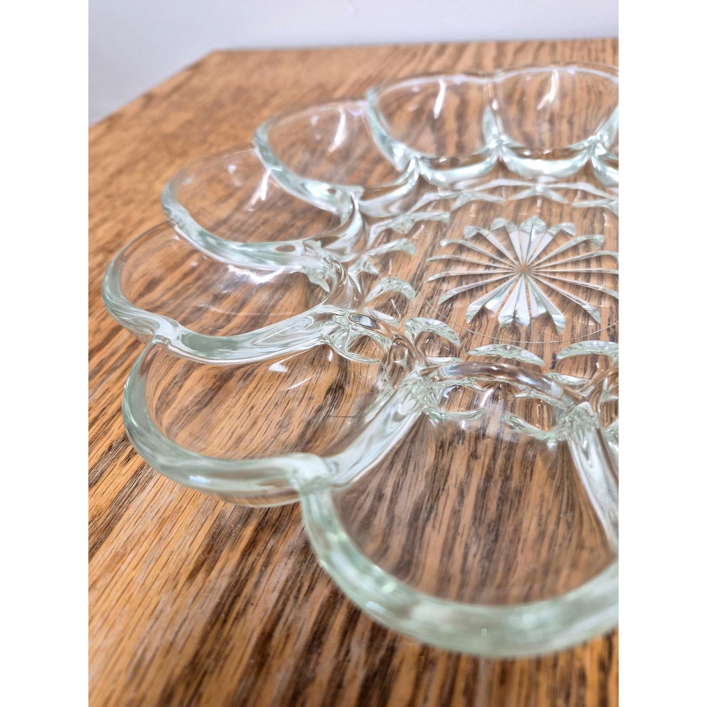 Vintage Glass Deviled Egg Plate