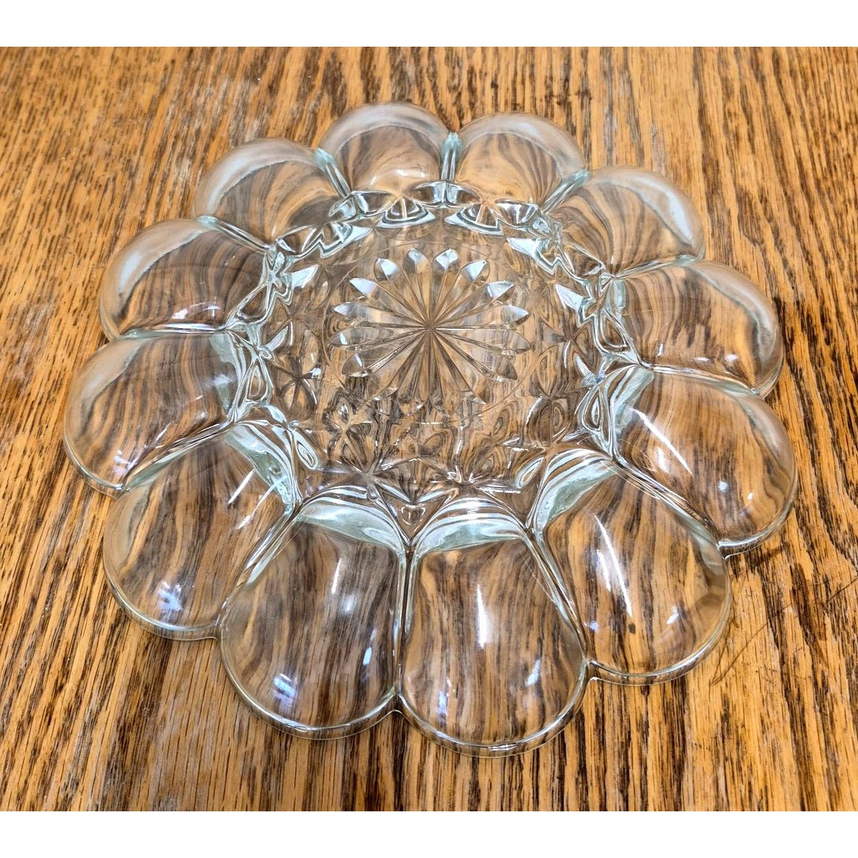 Vintage Glass Deviled Egg Plate