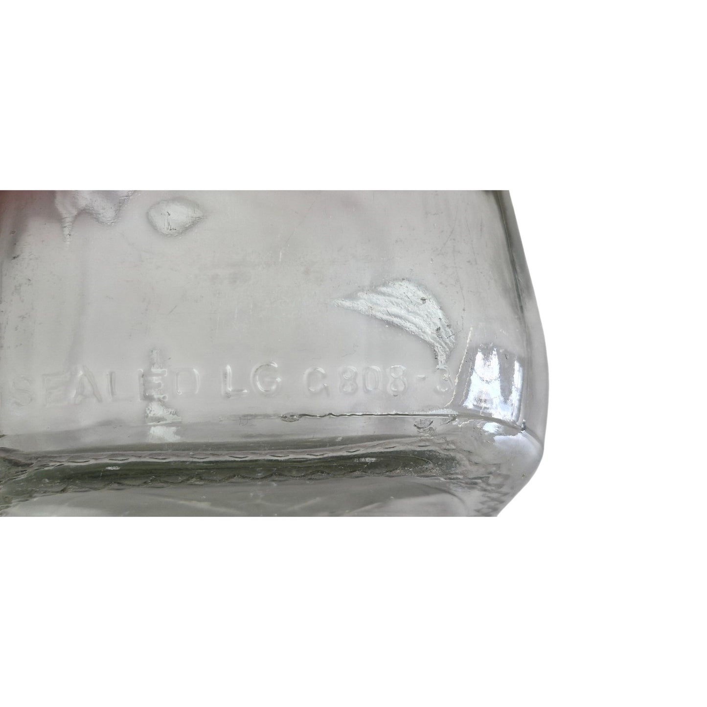 Vintage One Gallon Glass Jar Orange AE Logo