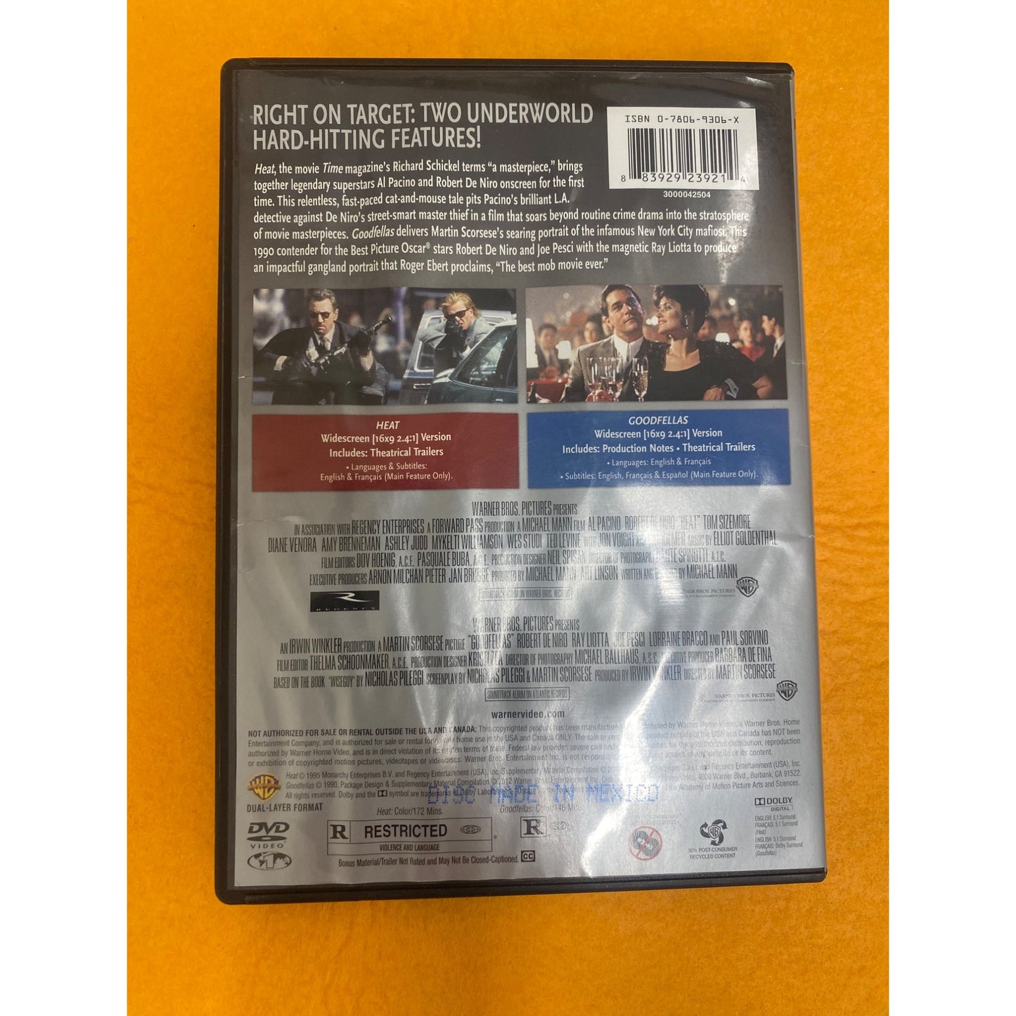 Double Feature DVD: Heat & Goodfellas - Crime Saga Films