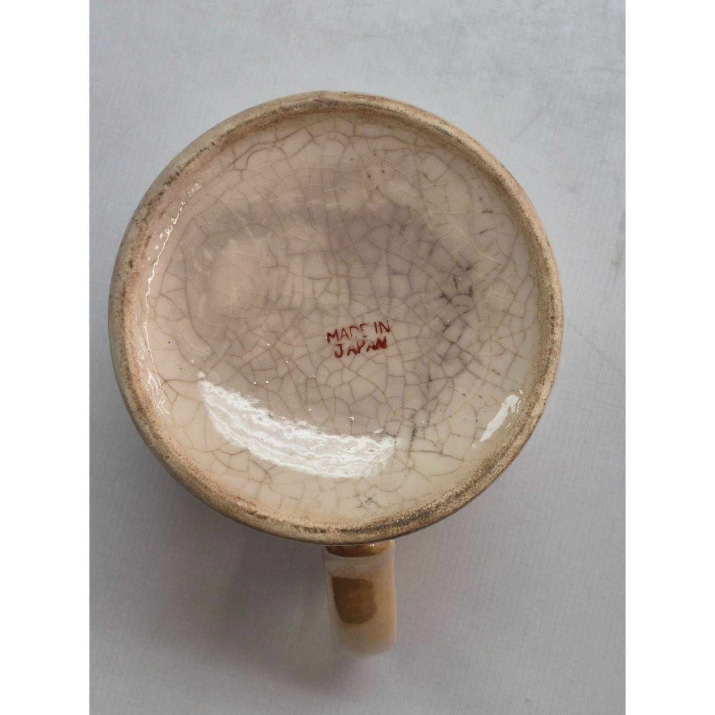 Vintage Hand-Painted Ceramic Pitcher With Autumn Scene