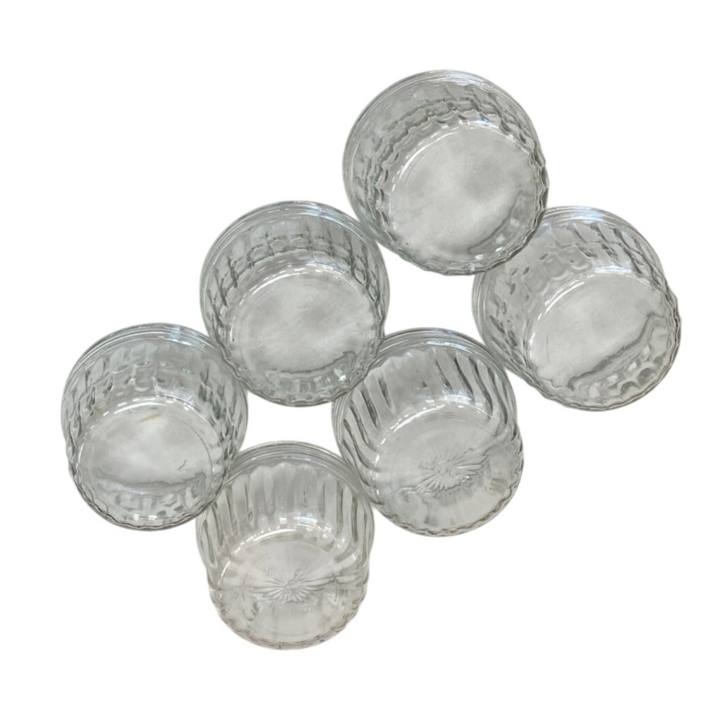 Kerr Jelly Jars Red Metal Lids Lot 6