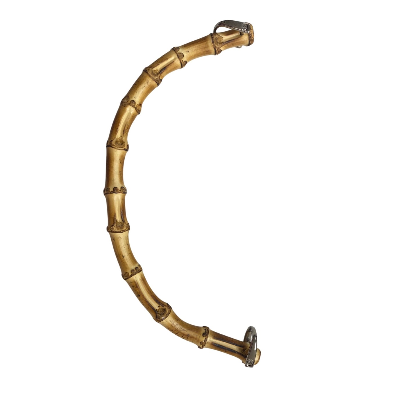 Vintage Avon Brown Nylon Shoulder Bag Or Bamboo Handle & Zippered Interior Pocket