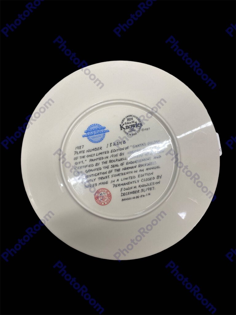 Norman Rockwell Christmas 1987 Plate
