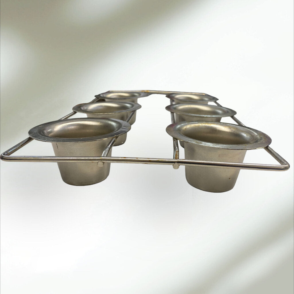Vintage Metal Popover Pan 6 cup Rowoco