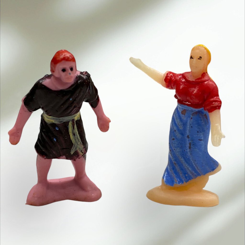 VINTAGE 1993 B. Shackman co. inc. Miniature Noah's Ark Set Plastic Animals