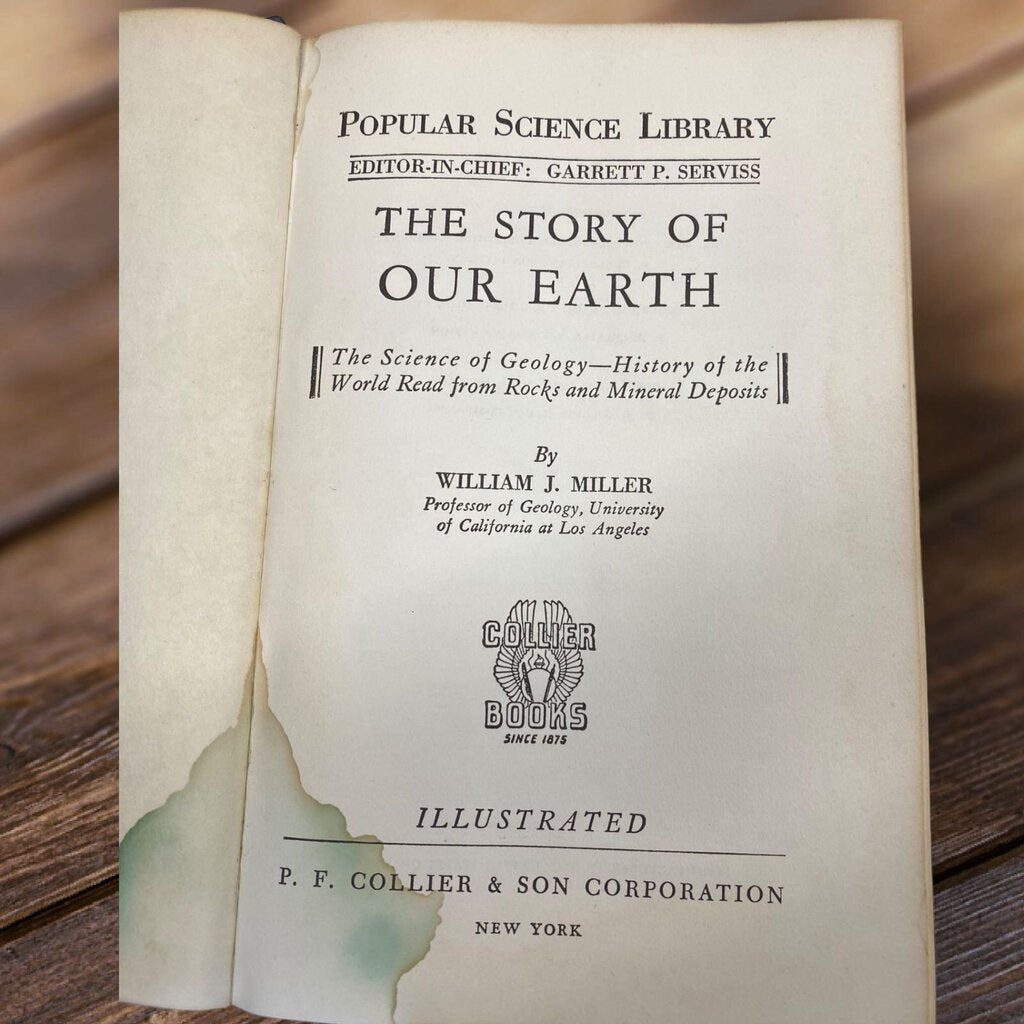 Vintage Hardcover Book The Story of Our Earth by Popular Science Library