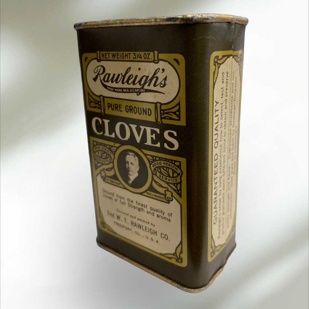 VINTAGE Rawleigh's Ground Cloves Tin EMPTY