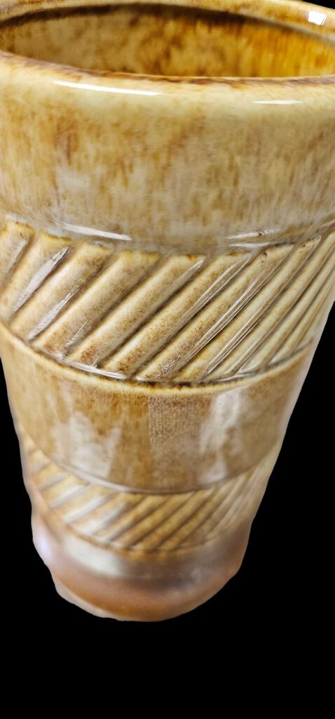 Vintage 1979 FTD, Ceramic Vase - Cappuccino Brown Pottery