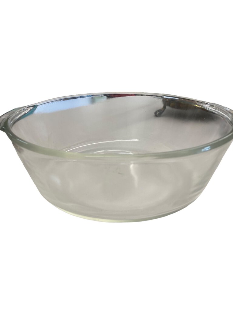 Vintage Silver Plated Three Footed Chafing Casserole Warmer 3 Quart Glass Dish