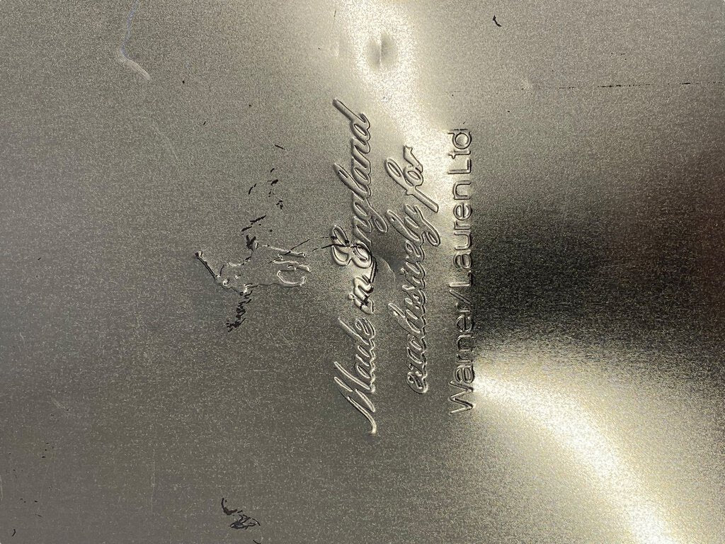 Warner Lauren Vintage Victorian Equestrian Hunting Hinged Tin Metal Box England