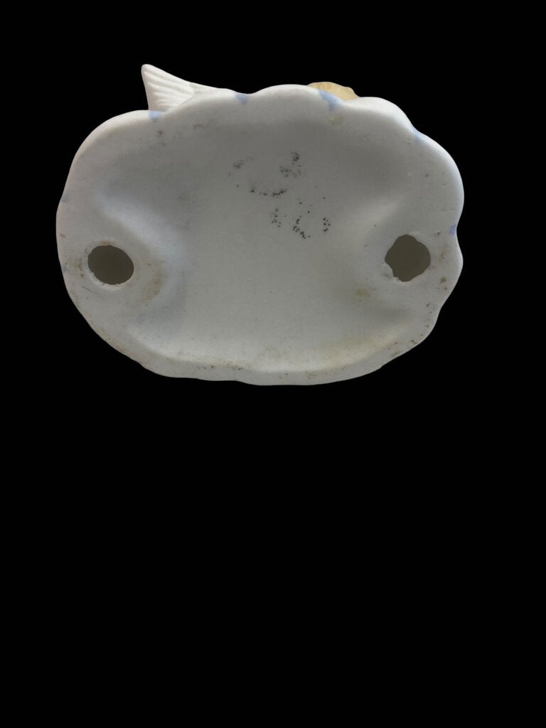 Vintage Ceramic Blue Boy Kneeling Prayer Praying Angel Taper Candle Holder